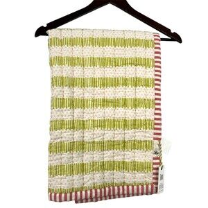 New Petit Pehr Hug Me Tight 36X36 Cotton Quilt Reversible Striped Baby Blanket